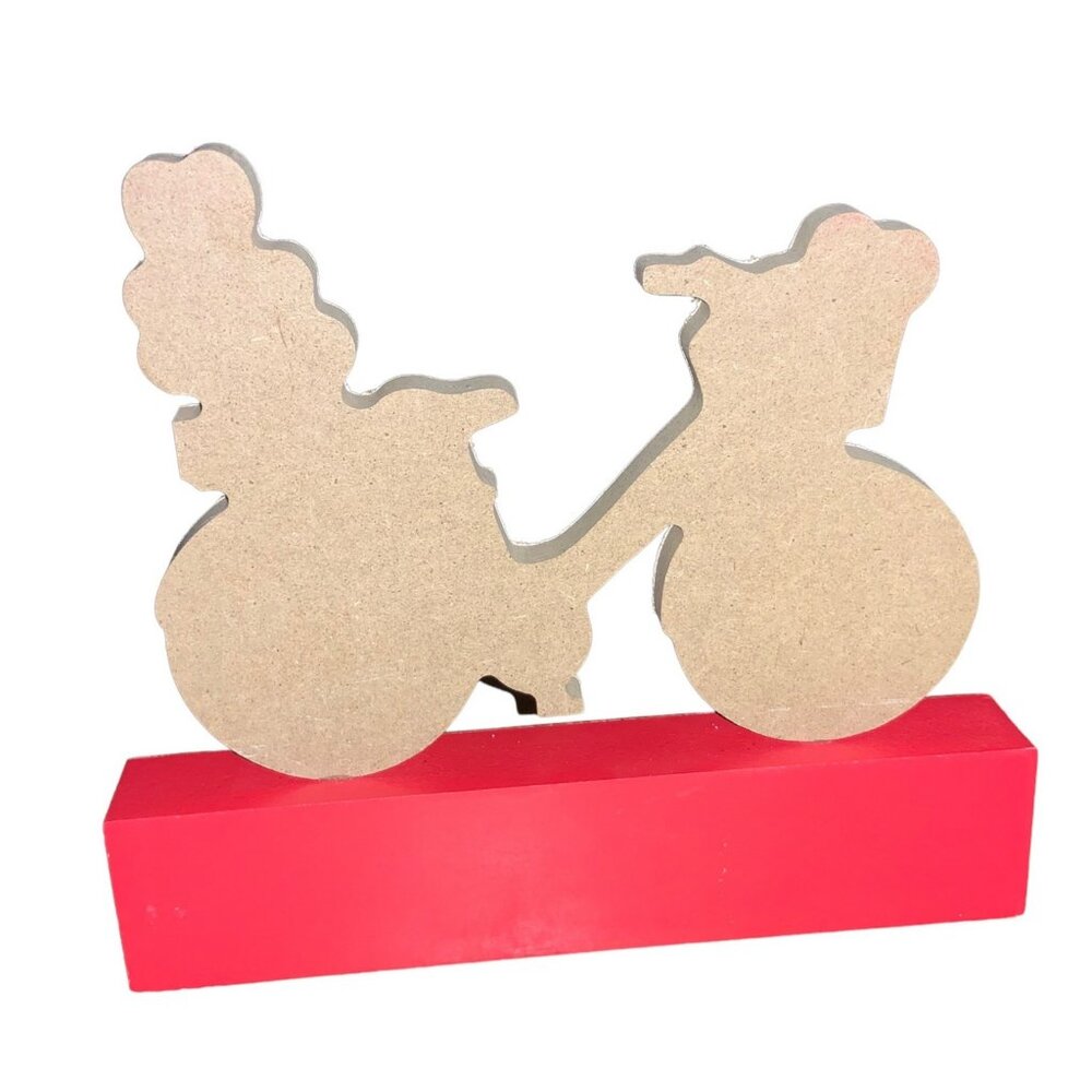 Red Bicycle Valentines Day Decorative Wooden Stand Love Is Beautiful - Picture 6 of 10